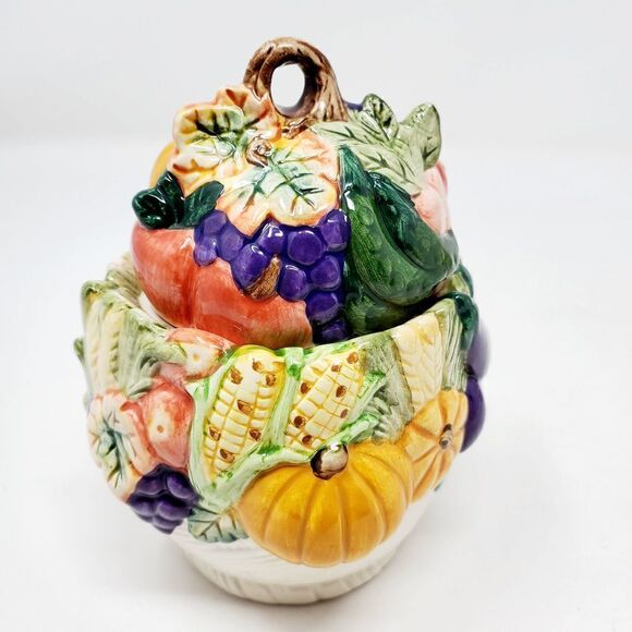 Vintage Long Rich Harvest Creamer & Sugar Bowl Set SALE - Picture 7 of 13